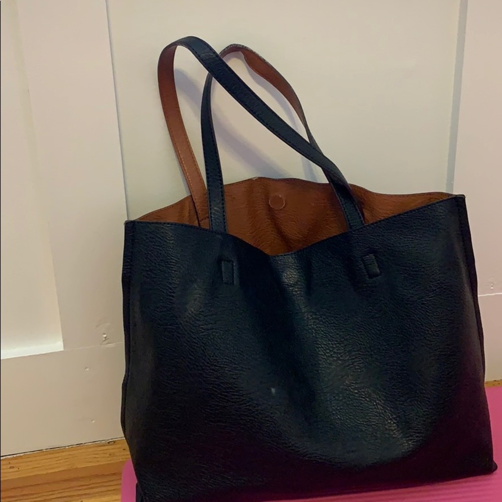 Street Level black and brown tote